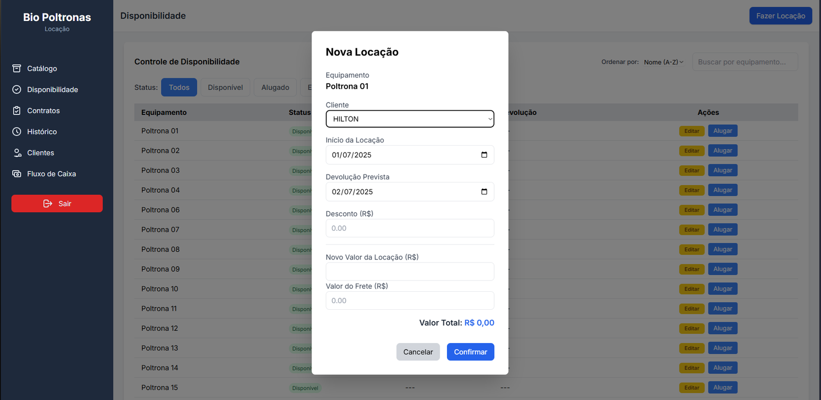 Projeto BioPoltronas
